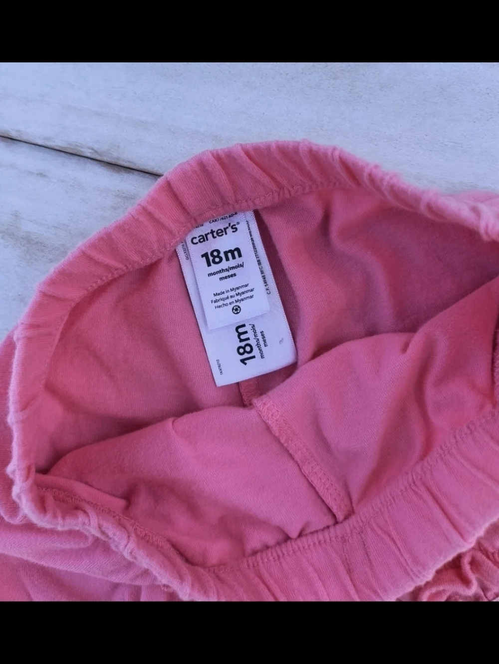 Carter's Baby Girls Pink Ruffle Shorts Bloomer Style Size 18 Months